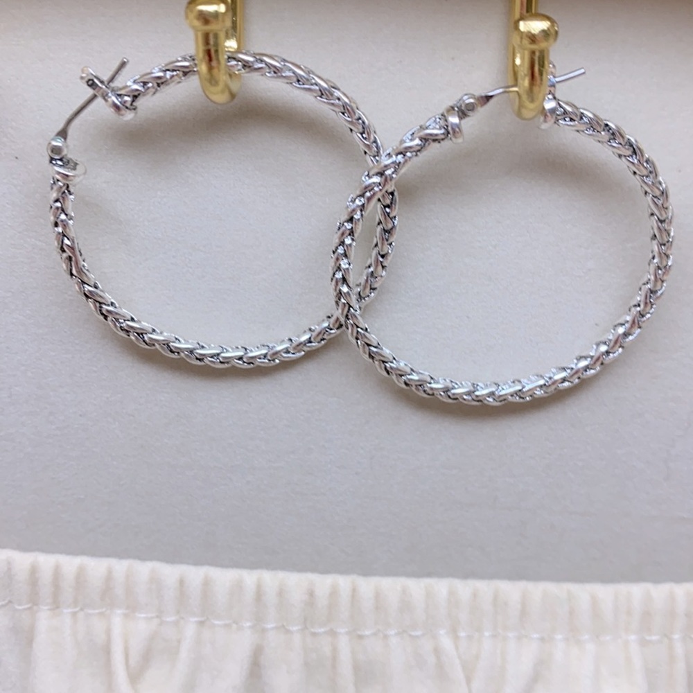 Silver hoops